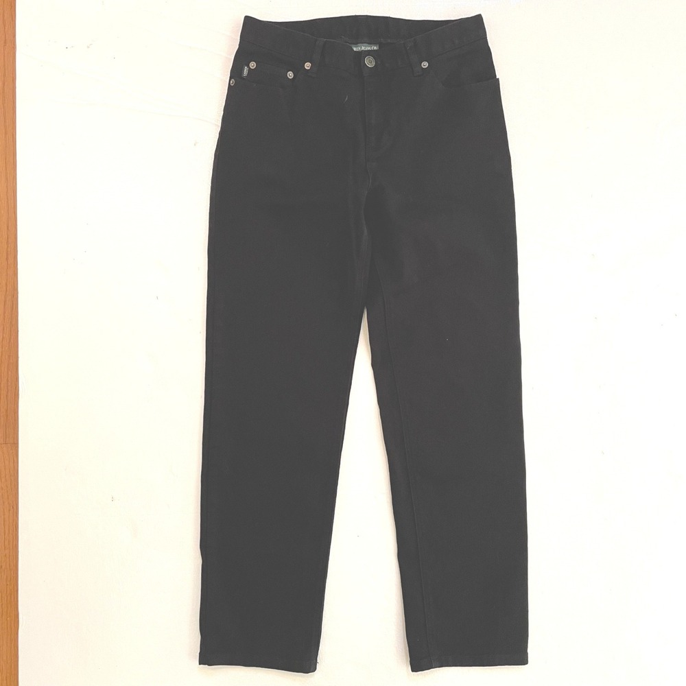 Lauren Ralph Lauren Jeans Womens 6 Black Stretch Straight Classic Quiet Luxury